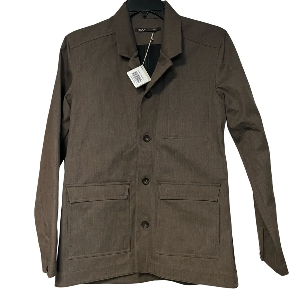 NWT Nau Atelier‎ Blazer Men's Dark Brown Tobac Heather Size Medium